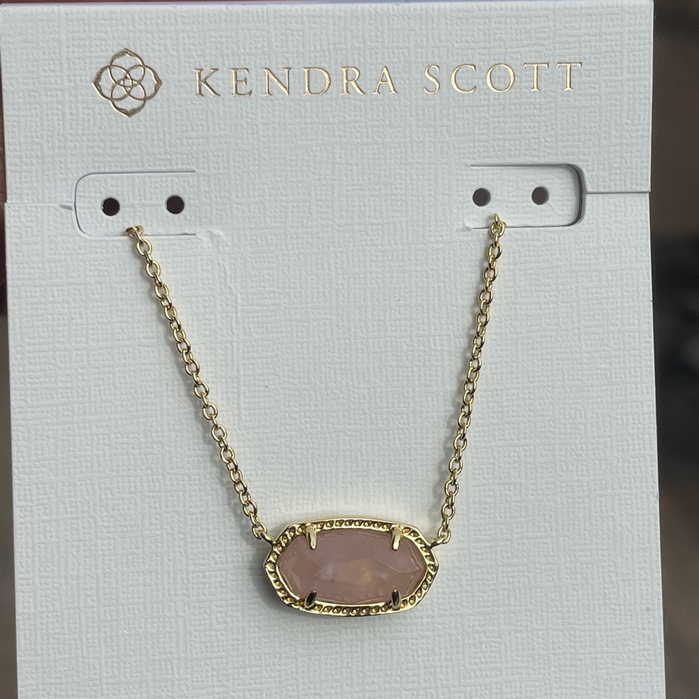 NWT Kendra Scott Elisa Rose Quartz